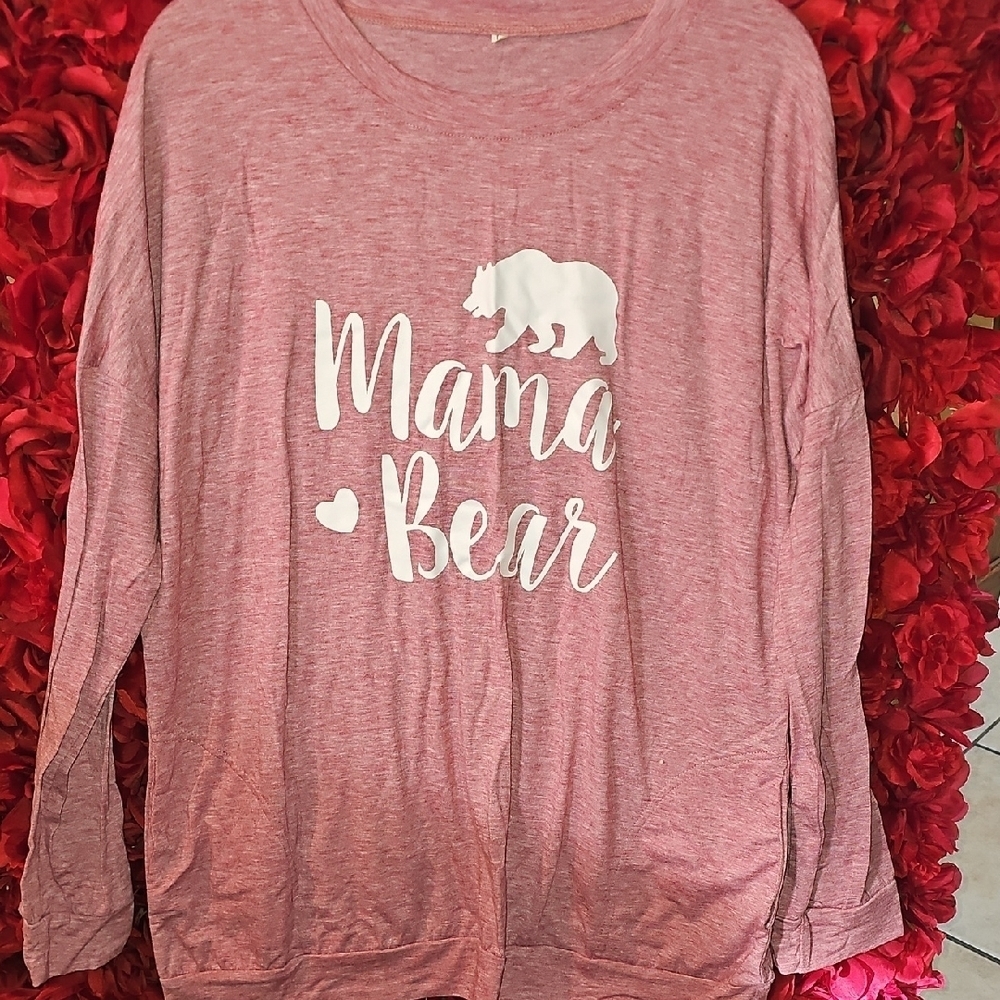 Pink 'Mama Bear' Long Sleeve Shirt